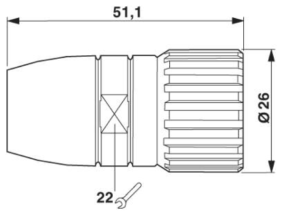 Phoenix contact 1600129 RC-12S2N8A80EF Кабельный соединитель