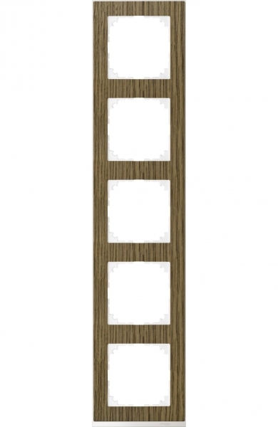 Schneider Electric MTN4050-3674 MERTEN M-Pure Decor РАМКА 5 постов, ДУБ/БРИЛЛИАНТОВЫЙ БЕЛЫЙ, SM