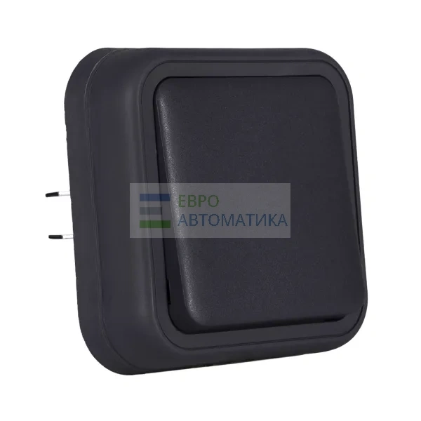 EKF BT2-SWA-13 Выключатель, одноклавишный, кнопочный, СП, автоматические клеммы антрацит, Бронто EKF
