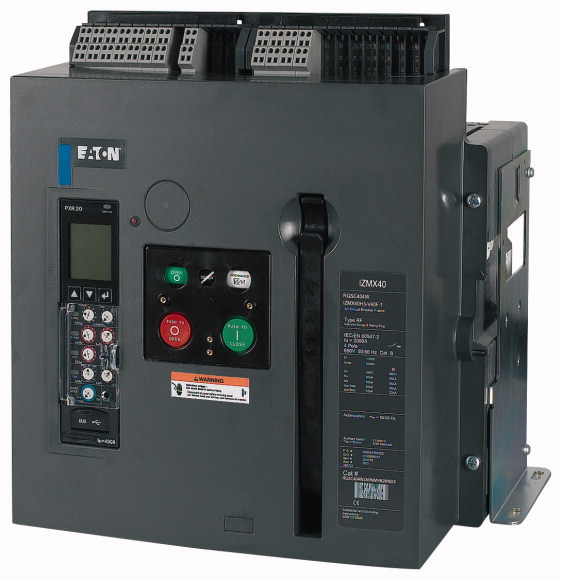 Circuit-breaker, 3 pole, 1600 A, 66 kA, Selective operation, IEC, Fixed (IZMX40B3-V16F-1)