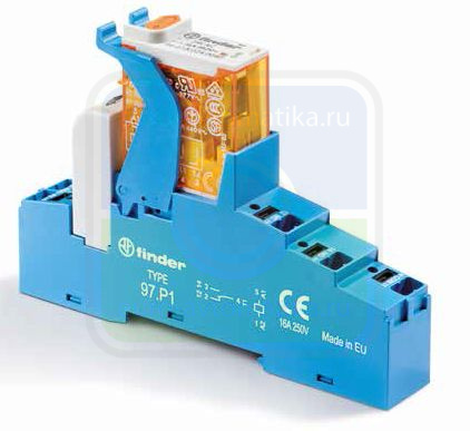 4CP182300060SPA - Интерфейсный модуль (сборка 46.61.8.110.0040 + 99.02.0.230.98 + 97.P1SPA), электромеханическое реле; 1CO 16A; контакты AgNi; питание 230В AC; категория защиты IP20; безвинтовые клеммы Push-in; пластиковая клипса; LED + варистор; кнопка т