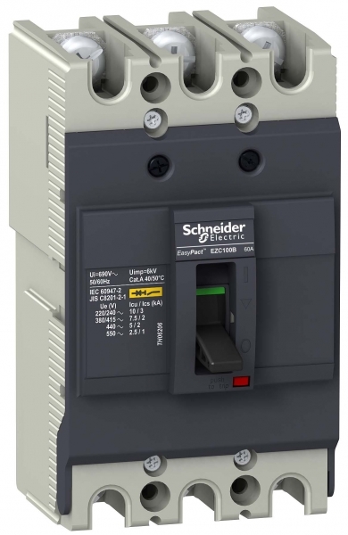 Schneider Electric EZC100B3050 3П3Т АВТ. ВЫКЛ. EZC100 7,5KA/400В 50 A