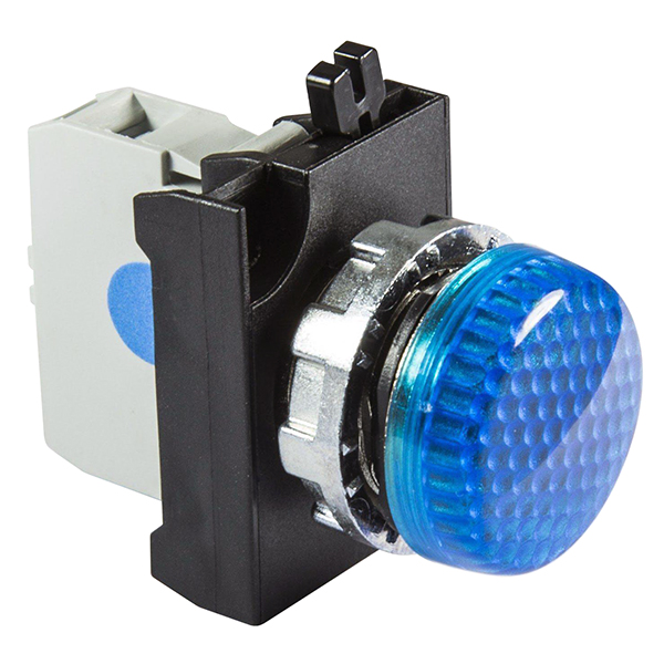 Арматура сигнальная синяя со светодиодом 100-250 В перем. тока
