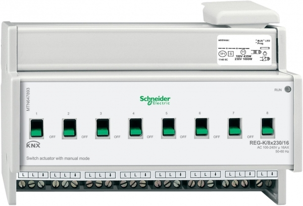 Schneider Electric MTN647893 АКТОР ДЛЯ ВЫКЛ REG-K/8X230/16 С РУЧ УПР