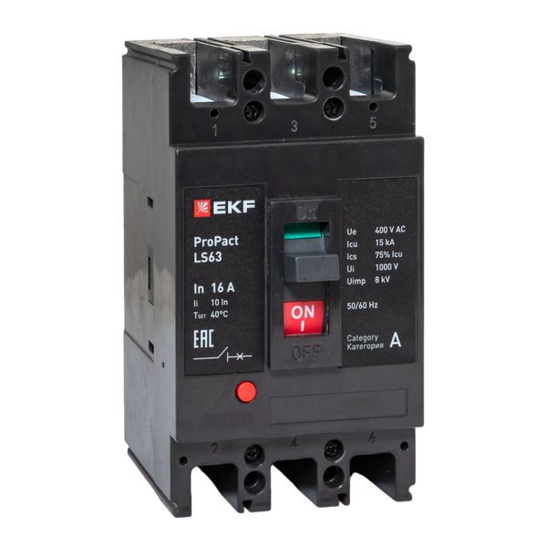 EKF mccb-63-15-3-16-ls Автоматический выключатель LS63 15кА 3P 16А ProPact EKF