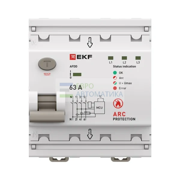 EKF afdd-4-63-pro Устройство защиты от дугового пробоя (УЗДП) 3P+N 63А PROXIMA EKF
