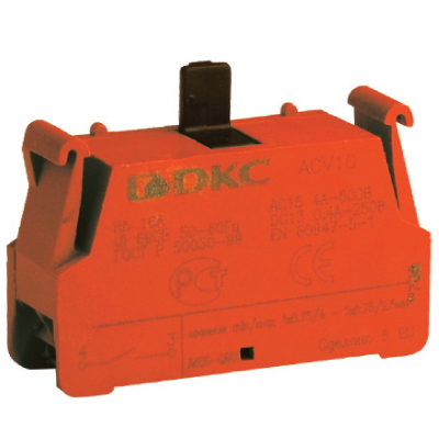 DKC ACV01 Контактный блок  с клеммным безвинтовым зажимом, нормально-замкнутый