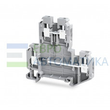 TBLOC 8002099298 - Клеммник 2-х ярусный, 4 мм.кв. с 2 диодами (серый); TBL 4 2P X4