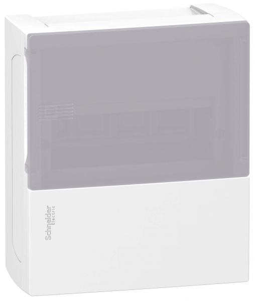 Schneider Electric MIP12108T MINI PRAGMA ЩИТ НАВЕСНОЙ С ДЫМЧАТОЙ ДВ. 1РЯД/8МОД,IP40,IK07,63А,2 клеммы,Италия