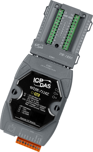 ICP DAS Модуль WISE-7118Z/S 10-channel Thermocouple Input with High Voltage Protection and 6-channel Isolated Digital Output WIS