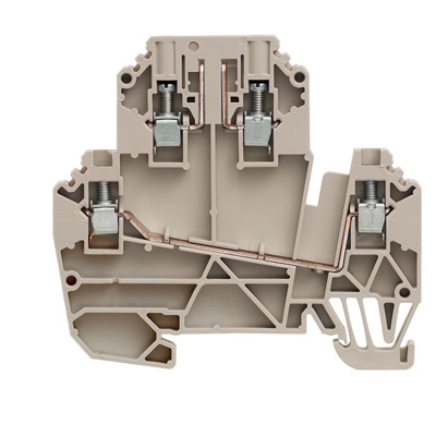 Weidmuller 1833600000 WDK 2.5/TR-DU/o TNHE Исполнение: Измерительная клемма с размыкателем, Винтовое соединение, 2.5 мм.кв, 690 V, 24 A Темно-бежевый