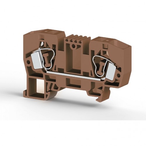 KLEMSAN 306258 Клеммник пружинный 10мм.кв. (коричневый); YBK10