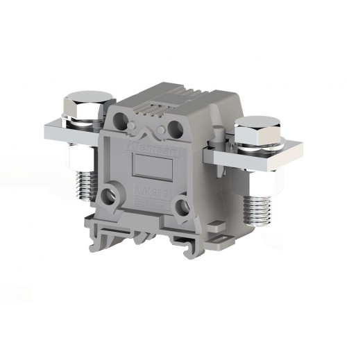KLEMSAN 304300 Силовой клеммник на DIN-рейку 95 мм.кв., болт., (серый); AVK95 B