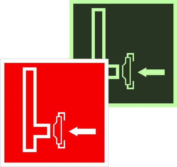 EKF pn-f-08-f Знак пластик F08 "Пожарный сухотрубный стояк" (200x200) фотолюминесцентный ГОСТ 12.4.026-2015 EKF PROxima