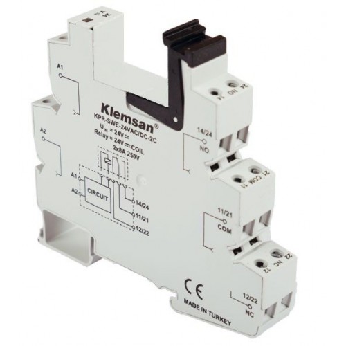 KLEMSAN 272521 Колодка для интерфейсного реле KPR-SWE-12VAC/DC-2C KLEMSAN 272521 Колодка для интерфейсного реле KPR-SWE-12VAC/DC-2C