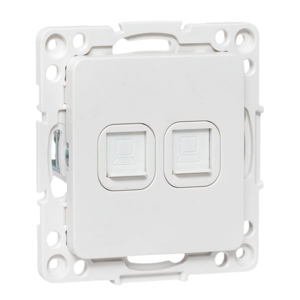 EKF EYK02-035-10 Стокгольм Механизм розетки RJ-45 2-местной белый EKF