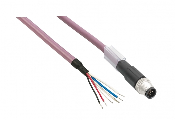 Schneider Electric TCSXCNDFNX10V Кабель для соед. питания ИП-ТМ7, прямой М8 Female-без разъема, 10м