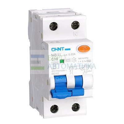 CHINT 203490 АВДТ NB1L 1P+N B4 300мА тип A 6кА, электромеханический (R)