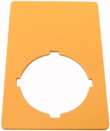 Знак, аварийная остановка , желтый, ГхШ = 50x33mm , пустой (M22-XZK)