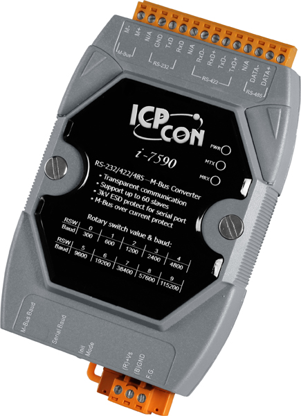 ICP DAS Преобразователь I-7590 CR RS-232 / RS-422 / RS-485 to M-Bus Convertor (RoHS)