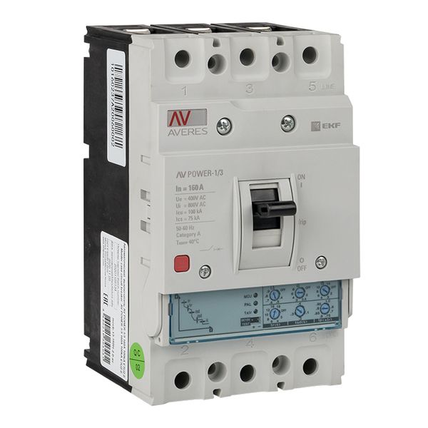 EKF mccb-13-160H-2.0-av Автоматический выключатель AV POWER-1/3 160А 100kA ETU2.0 EKF AVERES