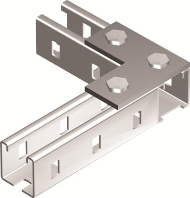 DKC BMD1021HDZ Пластина соединительная L-обр., длина 90х90 мм, 3отв., горячеоцинкованная