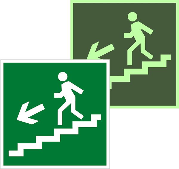 EKF pn-e-14-f Знак пластик E14 "Направление к эвакуационному выходу по лестнице вниз налево" (200x200) фотолюминесцентный ГОСТ 12.4.026-2015 EKF PROxima EKF pn-e-14-f Знак пластик E14 "Направление к эвакуационному выходу по лестнице вниз налево" (200x200) фотолюминесцентный ГОСТ 12.4.026-2015 EKF PROxima