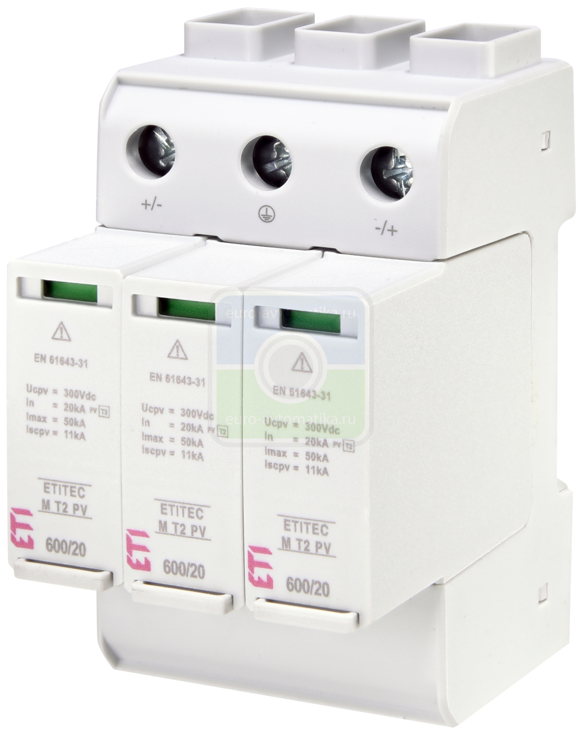 ETI 2440735 Ограничитель перенапряжения ETITEC M T2 PV 600/20 Y (для PV систем)