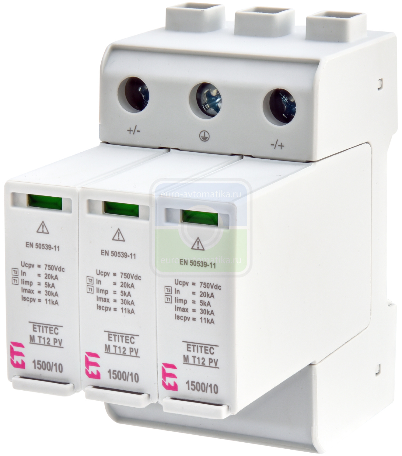 ETI 2440513 Ограничитель перенапряжения ETITEC M T12 PV 1500/10 Y (для PV систем)