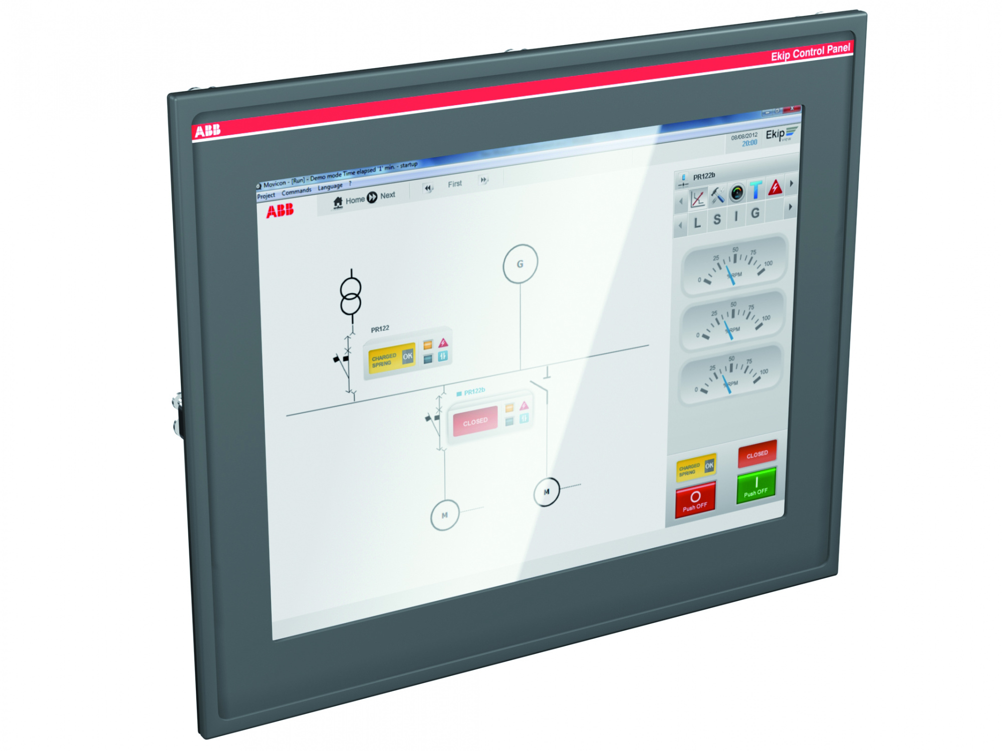 ABB 1SDA074312R1 Сенсорная панель управления Ekip Сontrol Panel на 30 выключателей