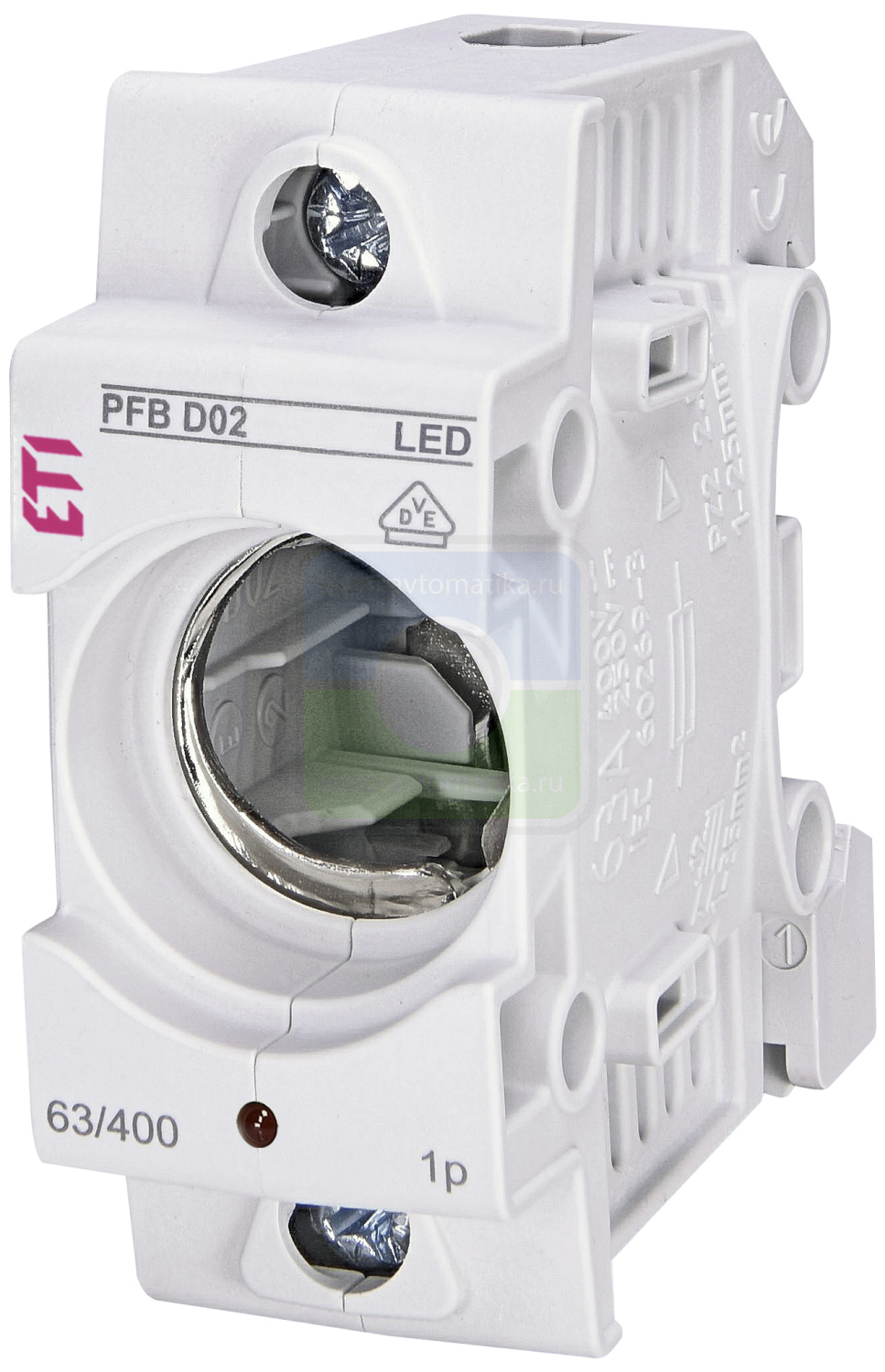 ETI 2510022 Держатель предохранителя PFB D02 1p LED (63А, E18)