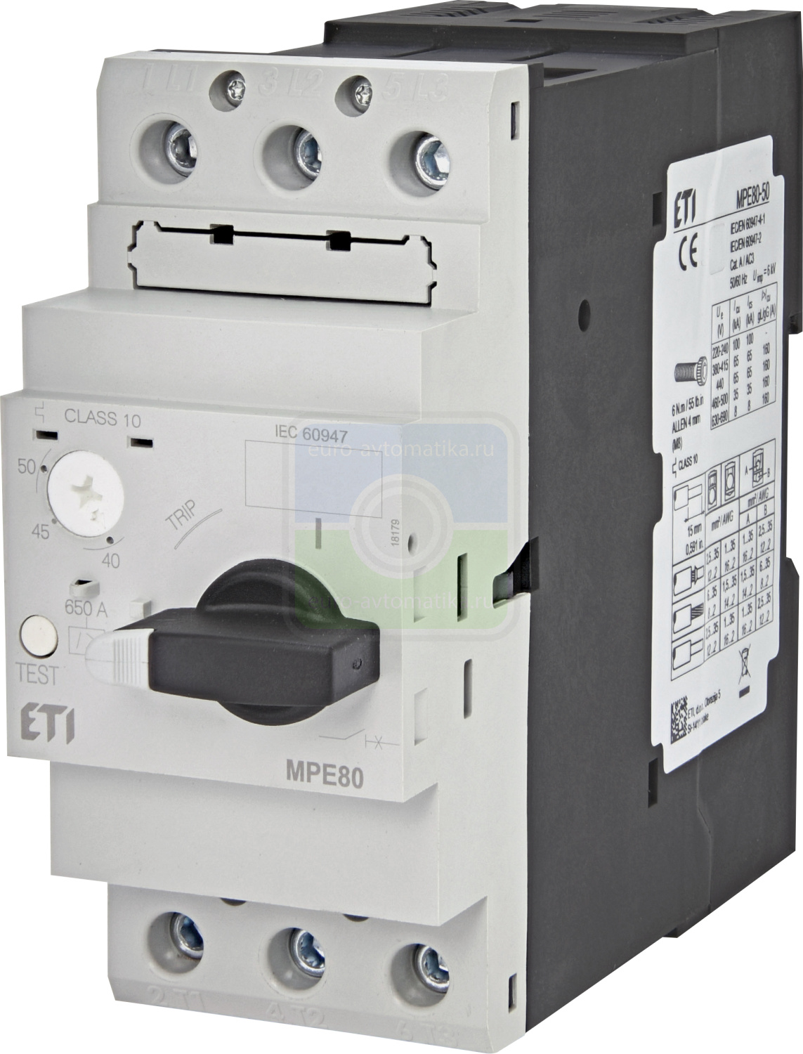 ETI 4648016 Авт. выключатель защиты двигателя MPE80-50