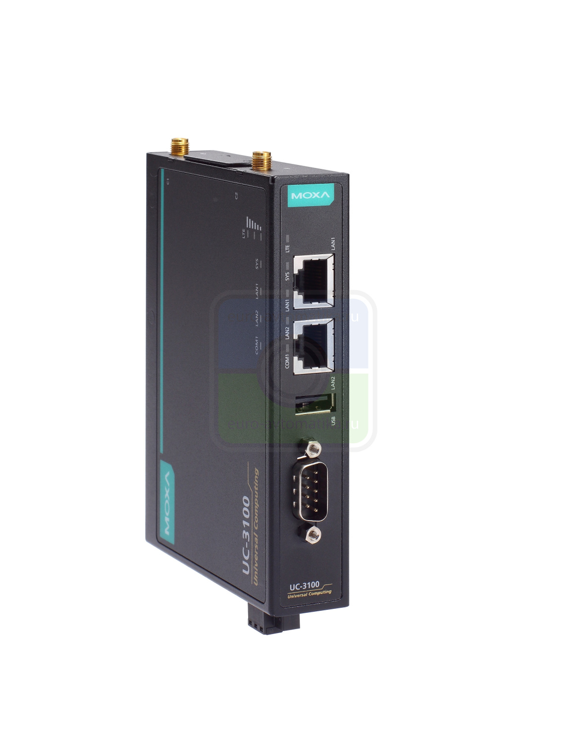 MOXA Компьютер UC-3101-T-EU-LX RISC-based LTE cat.1 computer for EU, 1 GHz CPU, 512MB RAM, 4GB eMMC, 2 Ethernet, 1 serial port, 1 USB port, t: -30/70