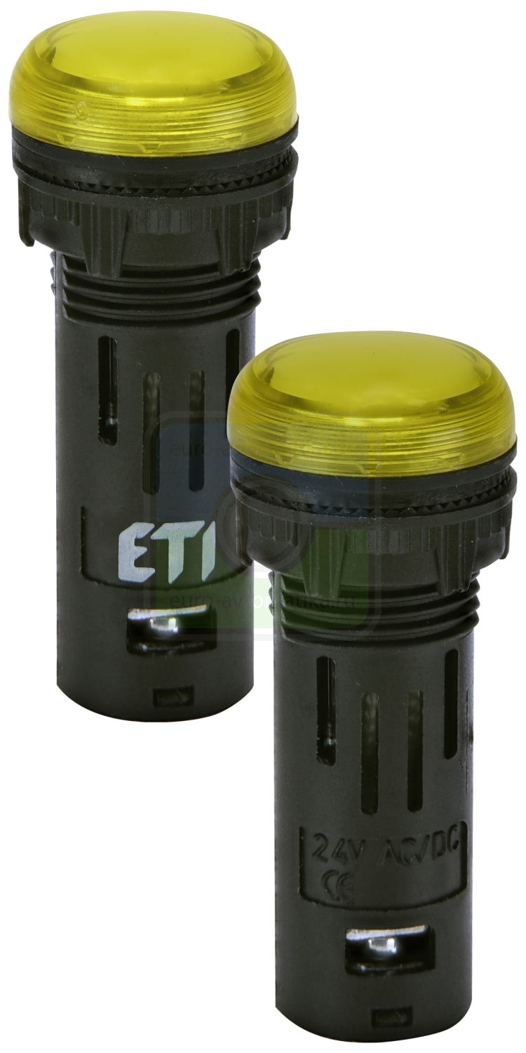 ETI 4771602 Лампа сигнал. LED матовая ECLI-16-024C-Y 24V AC/DC (Ø16мм, желтая)