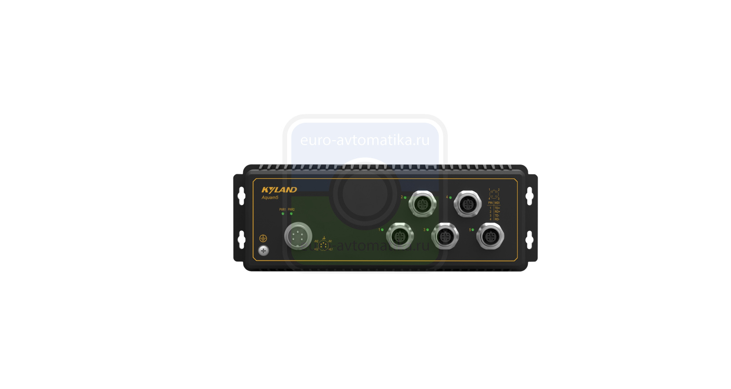 Kyland Коммутатор Aquam5G-5GE-H6-H6 302245202 Un-managed, 5*10/100/1000M Base-TX M12 connector, 110VDC dual redundant power inputs