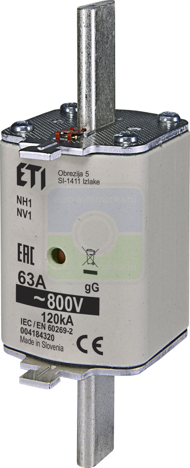 ETI 4184489 Предохранитель NH-1/gG 125A 800V