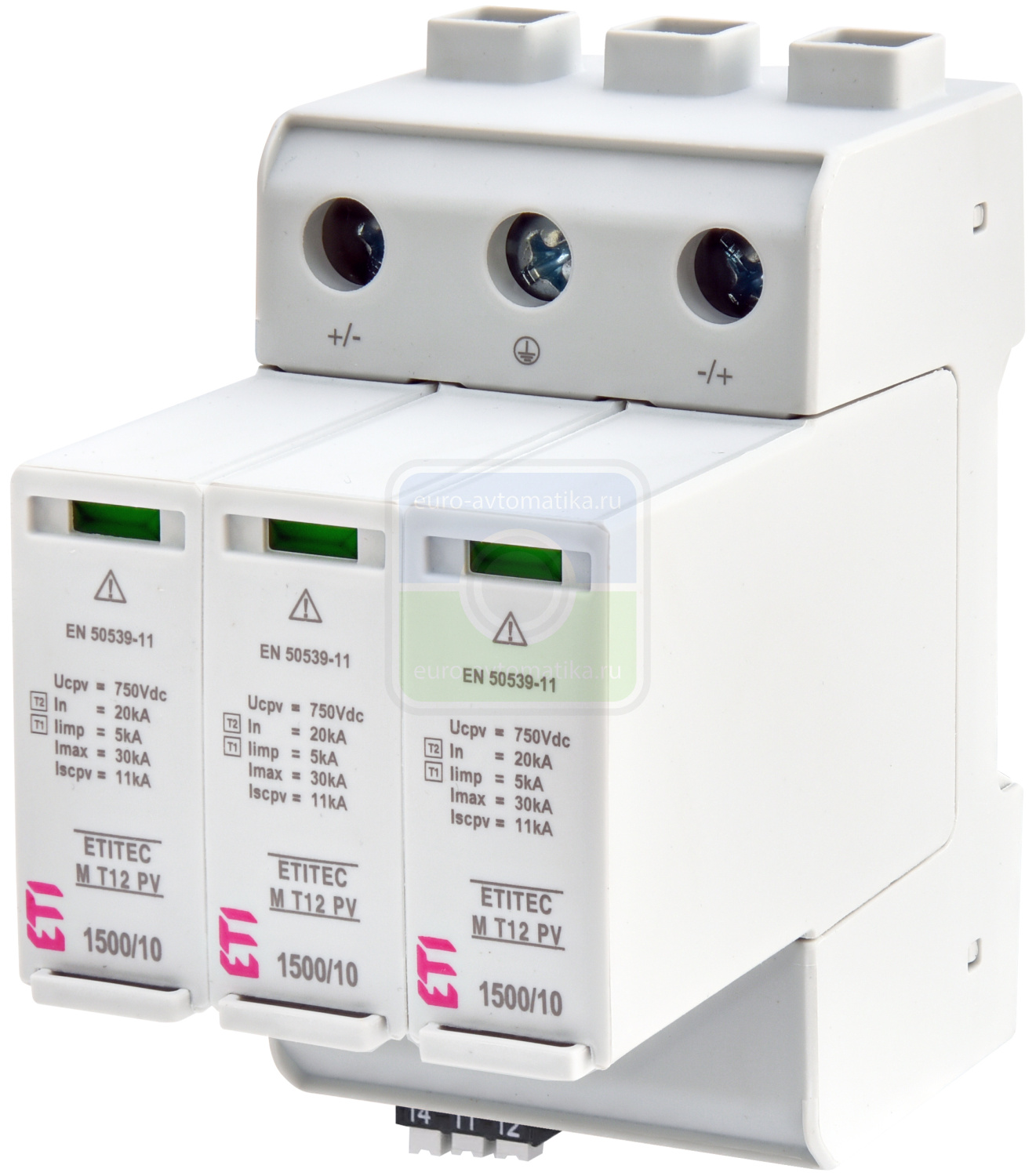 ETI 2440514 Ограничитель перенапряжения ETITEC M T12 PV 1500/10 Y RC (для PV систем)