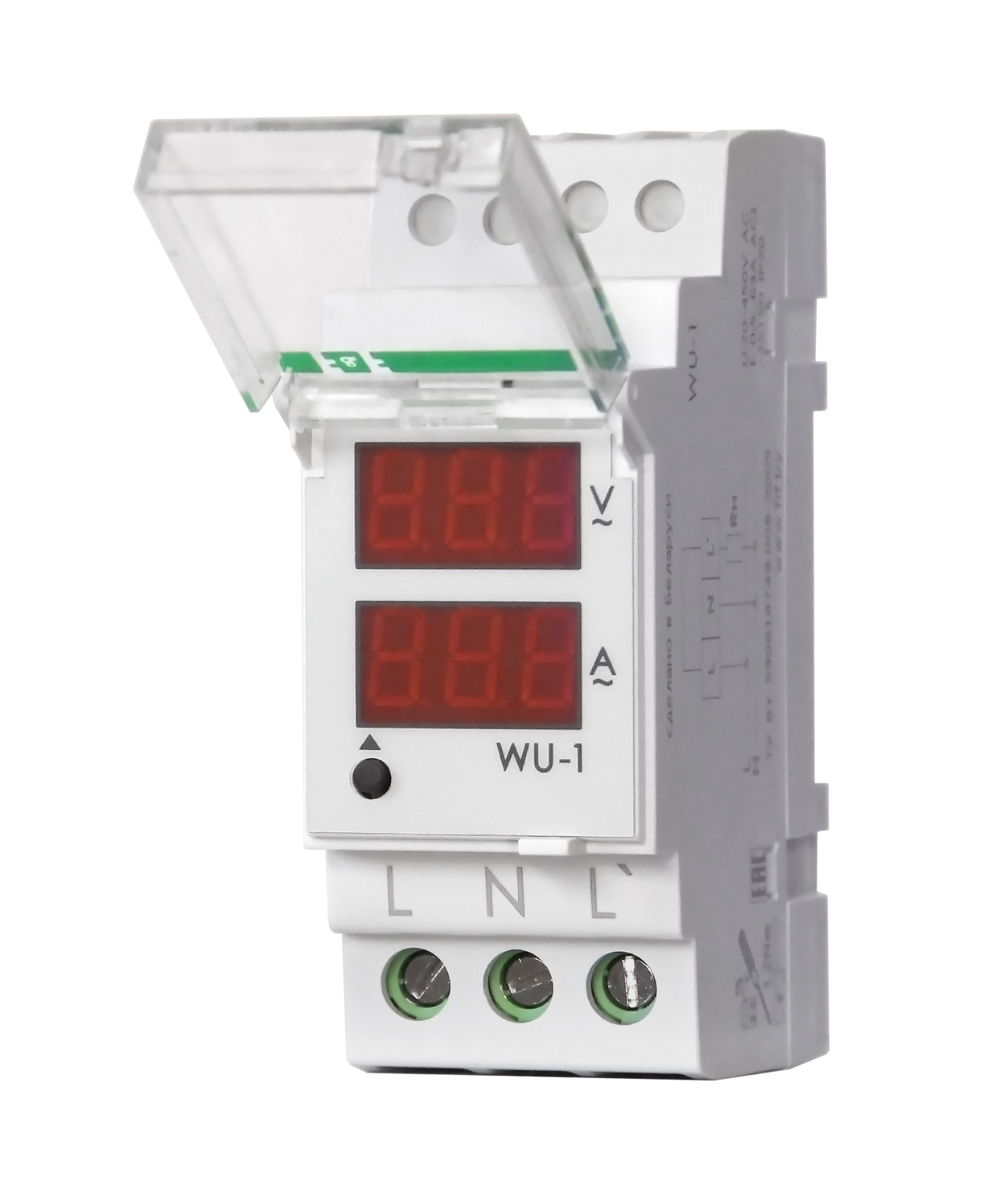 FIF EA04.011.007 WU-1  Однофазный, ток 0,5-63А, напряжение 24-250В, 40-60Гц, 2 модуля, монтаж на DIN-рейке