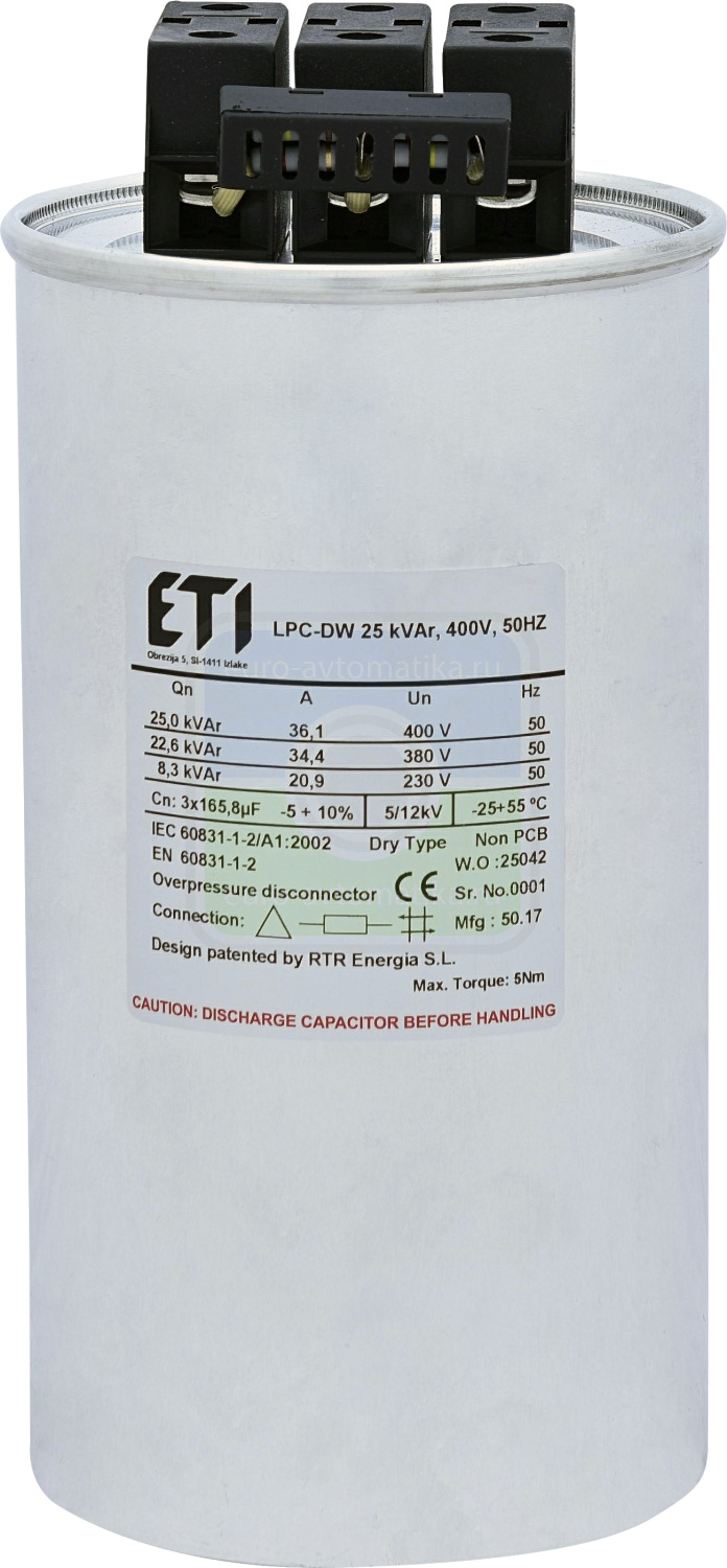 ETI 4656855 Конденсаторная батарея LPC-DW_400V 25 kVAr
