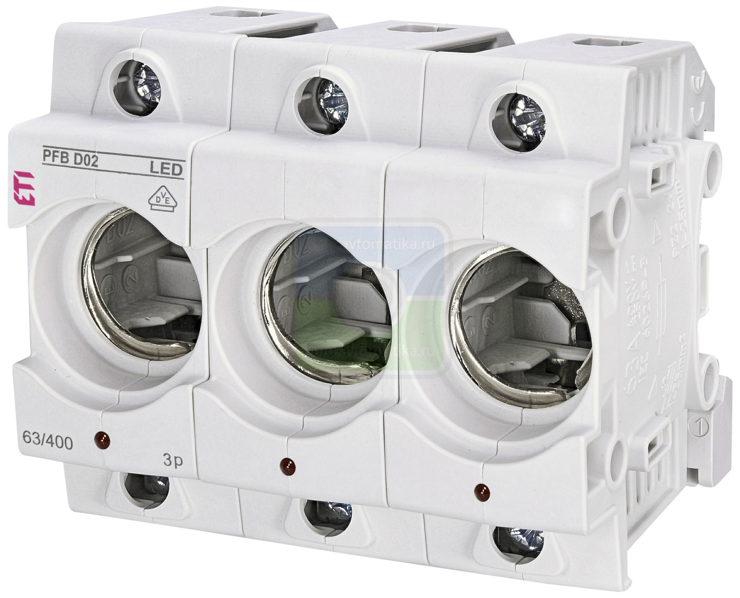 ETI 2510024 Держатель предохранителя PFB D02 3p LED (63А, E18)