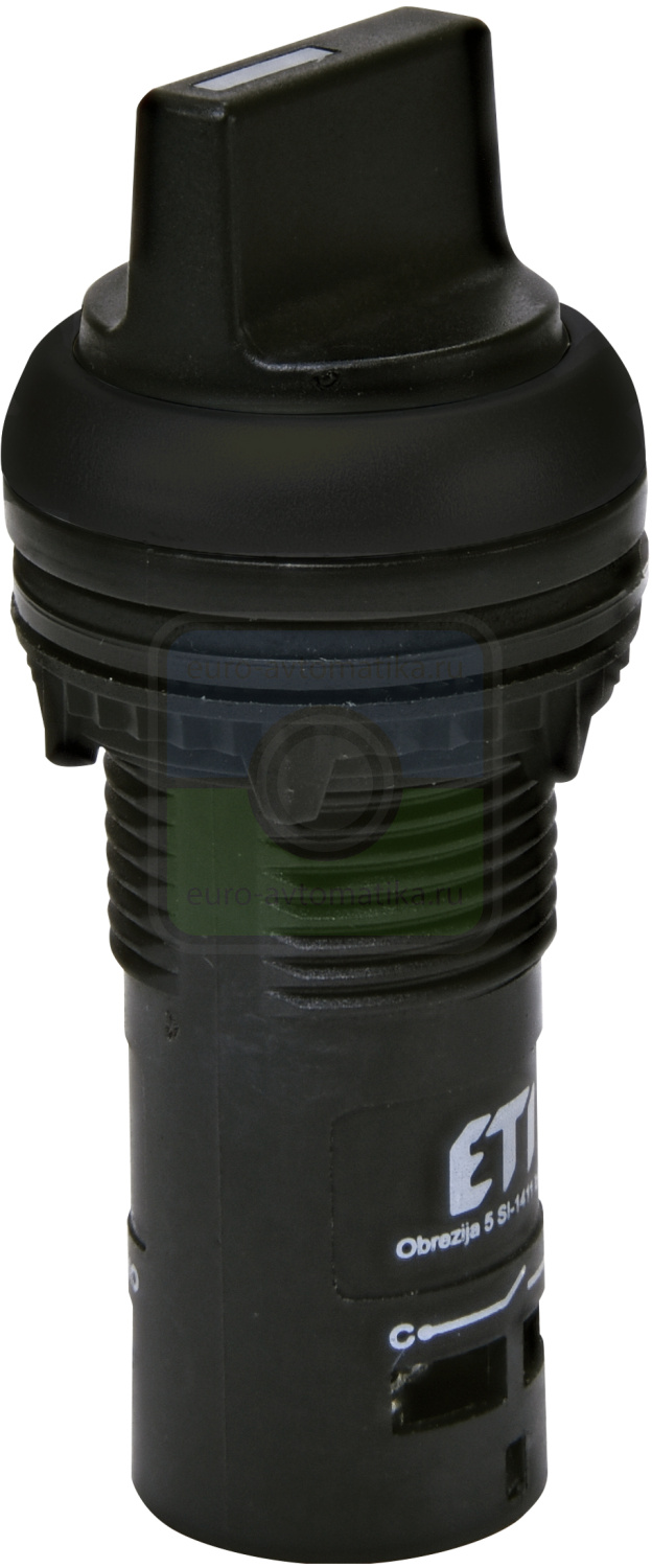 ETI 4771644 Перекл. поворотн. моноблочный ECS3S-N30-20 (2NO, 3-х поз., с фикс. 1-0-2, 30°, черный)