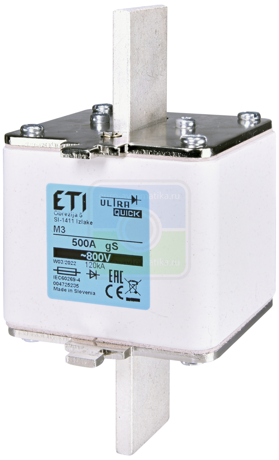 ETI 4725233 Предохранитель NH-3/gS 400A 800V