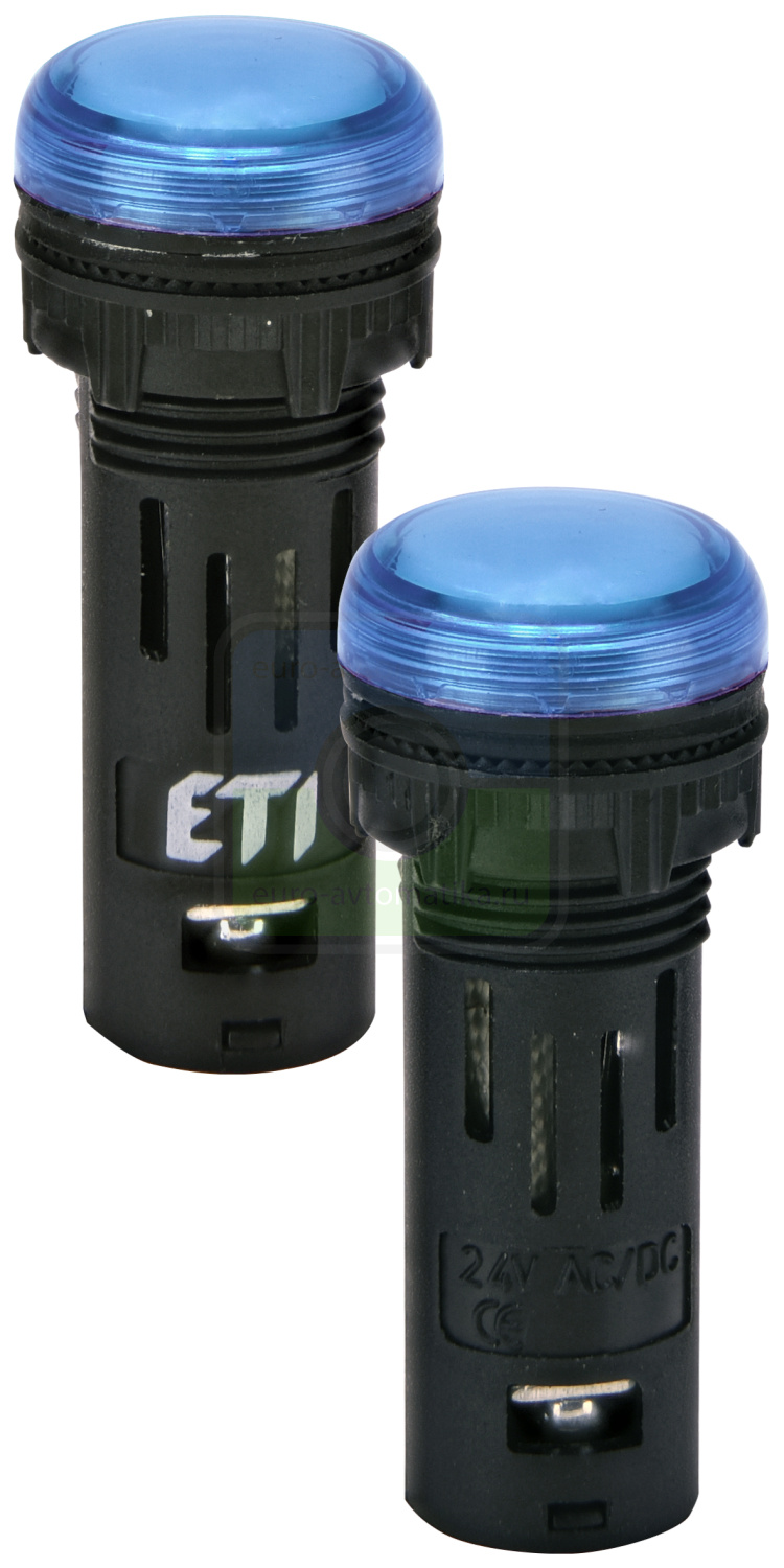 ETI 4771603 Лампа сигнал. LED матовая ECLI-16-024C-B 24V AC/DC (Ø16мм, синяя)