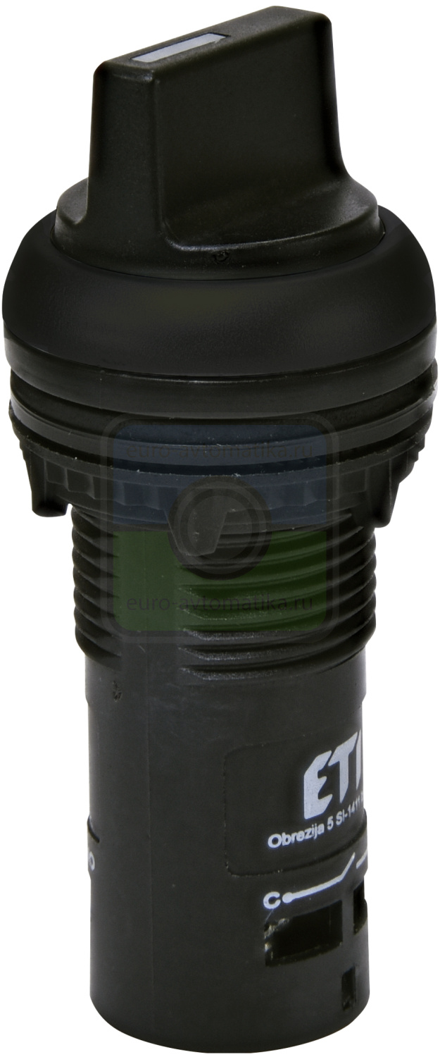 ETI 4771642 Выкл. поворотн. моноблочный ECS2S-N90-10 (1NO, 2-х поз., с фикс. 0-1, 90°, черный)