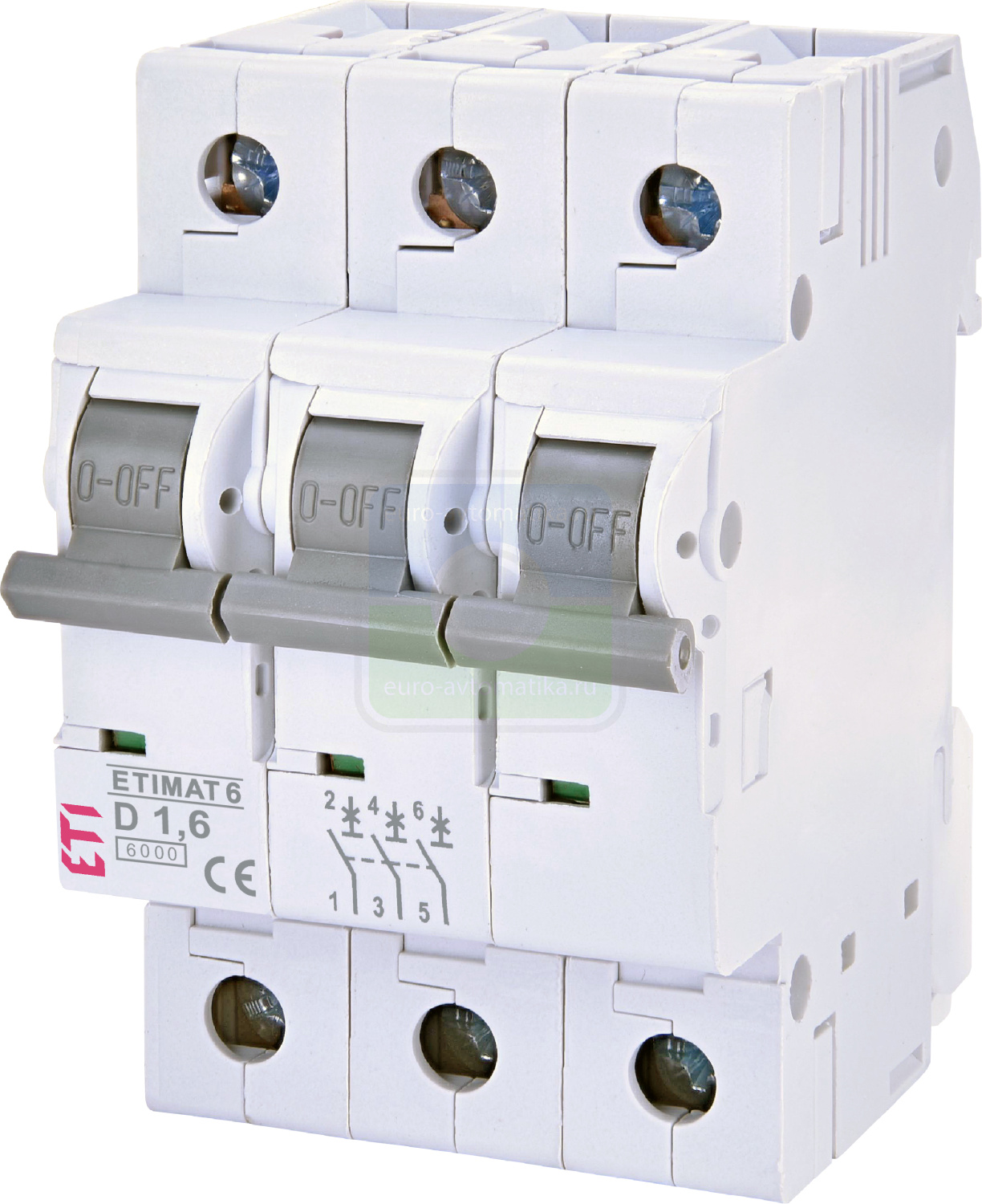 ETI 2164507 Авт. выключатель ETIMAT 6 3p D 1,6A (6kA)