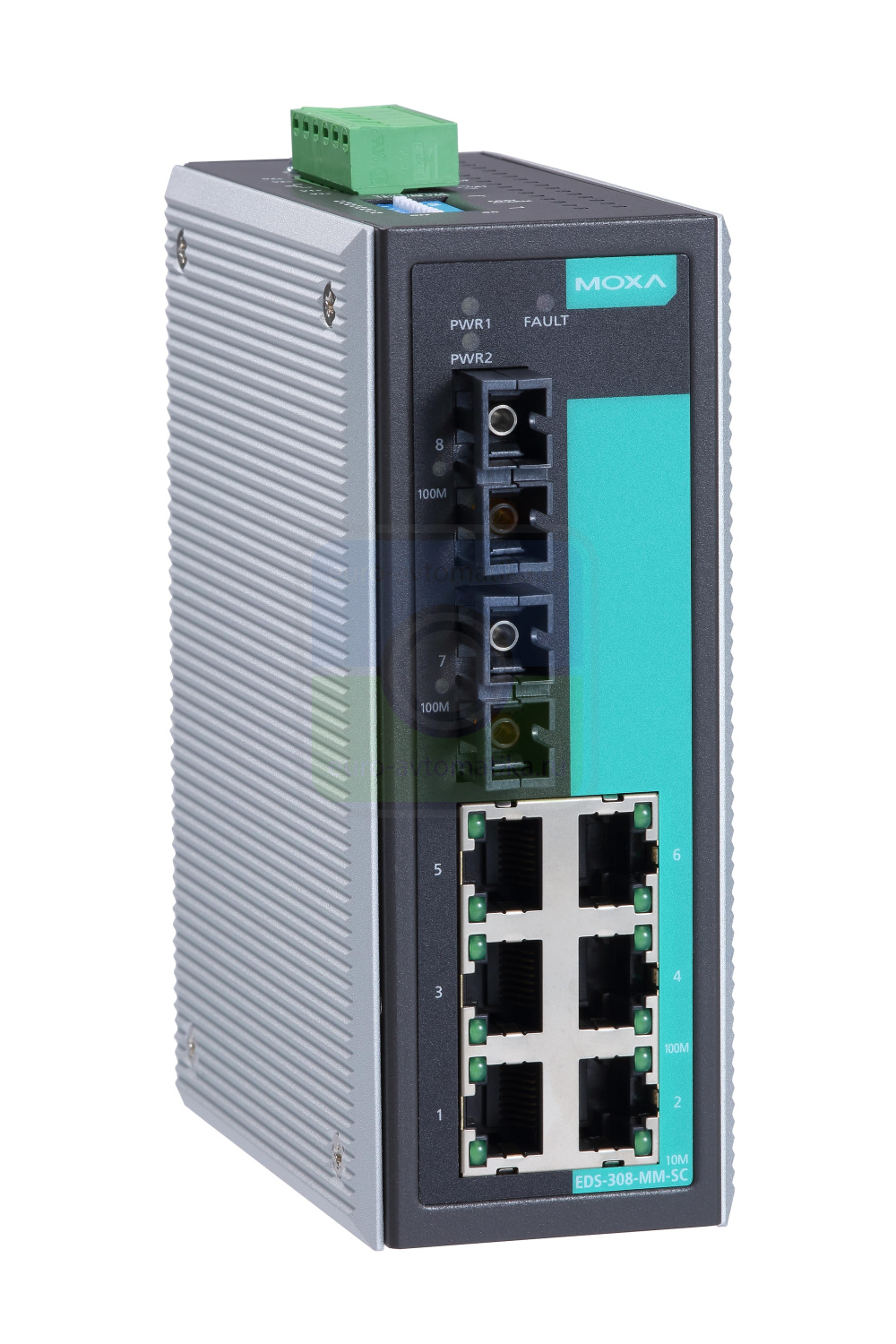 MOXA Коммутатор EDS-308-MM-SC Ethernet Server 6 10/100BaseTx ports,2 multi mode(2Km) 100Fx port
