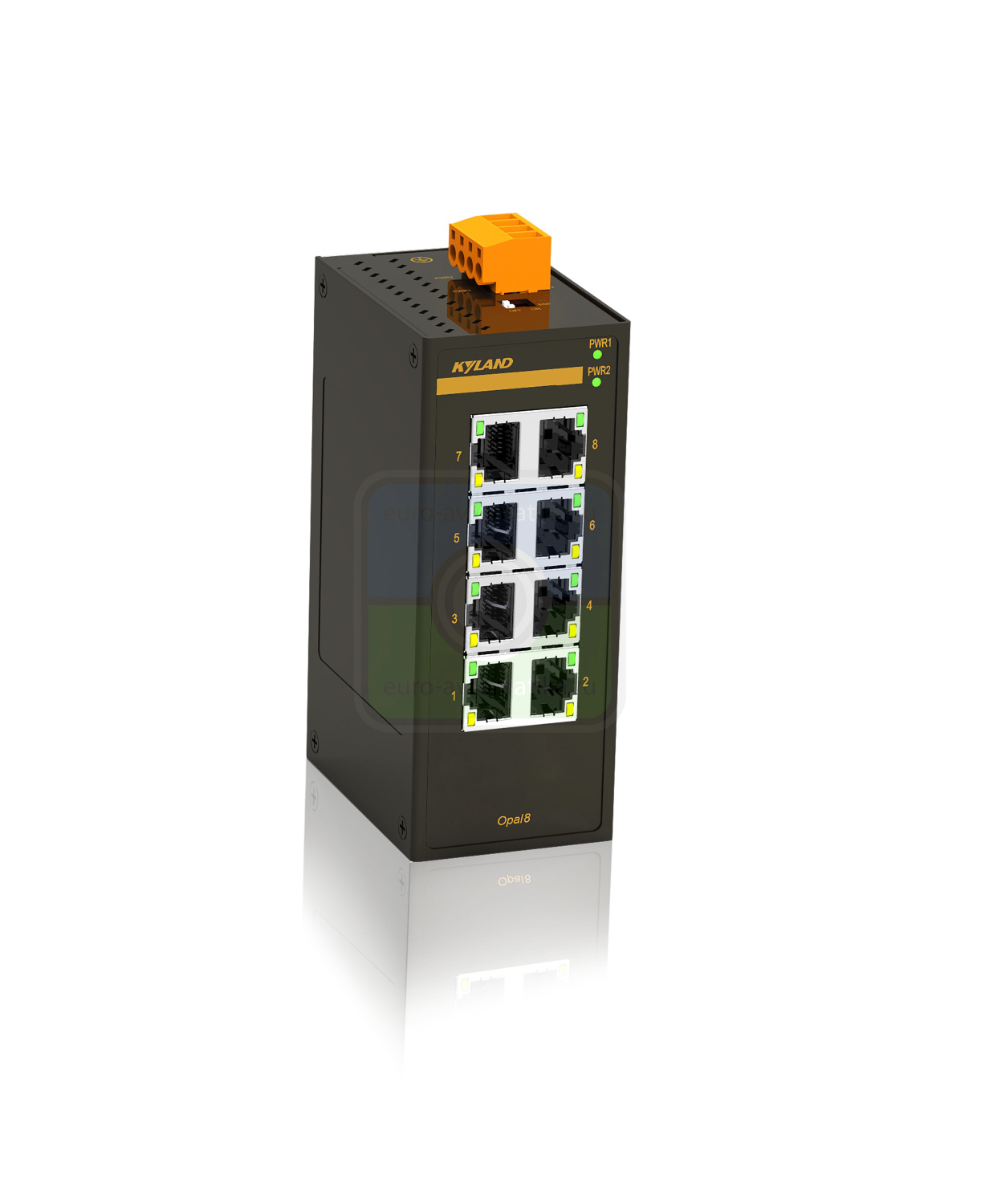 Kyland Коммутатор Opal8-E-8T-LV-LV 302210028 8 10/100Base-TX RJ45 ports, 18-30VAC/12-48VDC(18-30VAC/9-60VDC) dual redundant power inputs, -10 to 60⁰C operating temperature