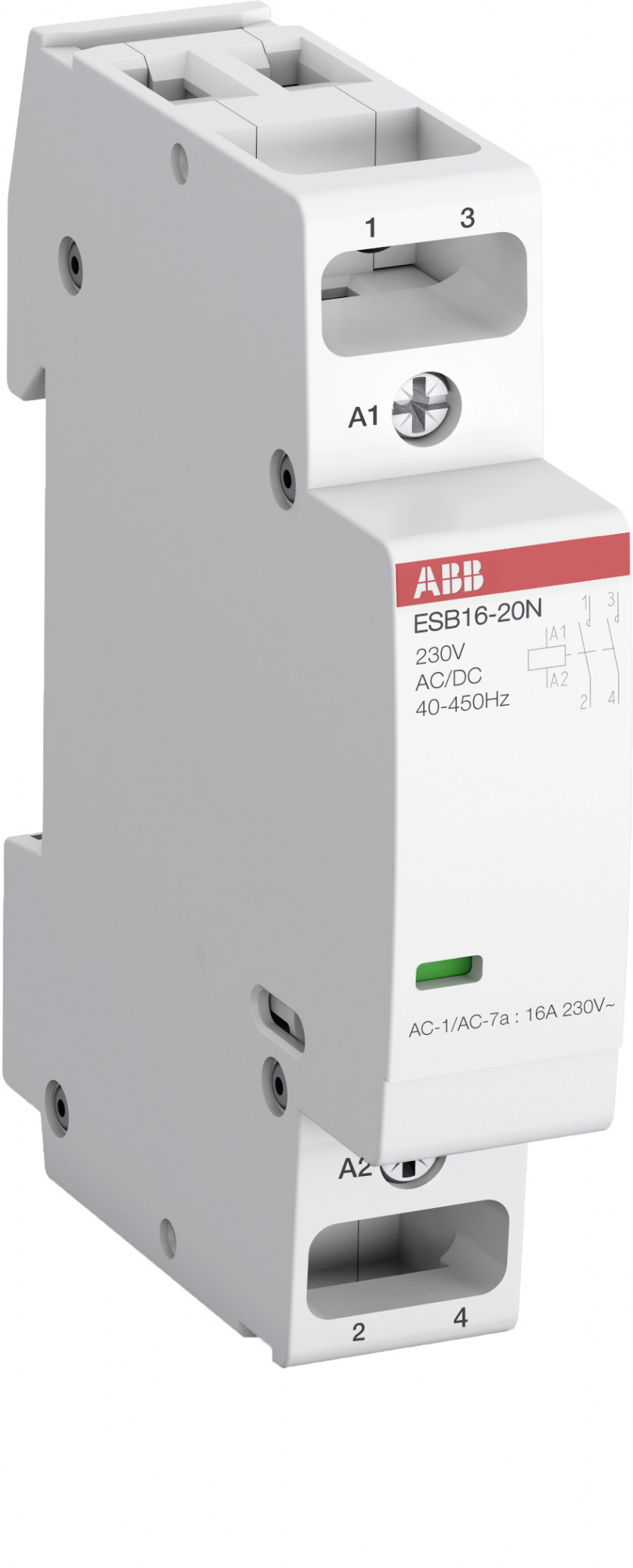 ABB 1SBE111111R0602 Контактор ESB16-02N-06 модульный (16А АС-1, 2НЗ), катушка 230В AC/DC