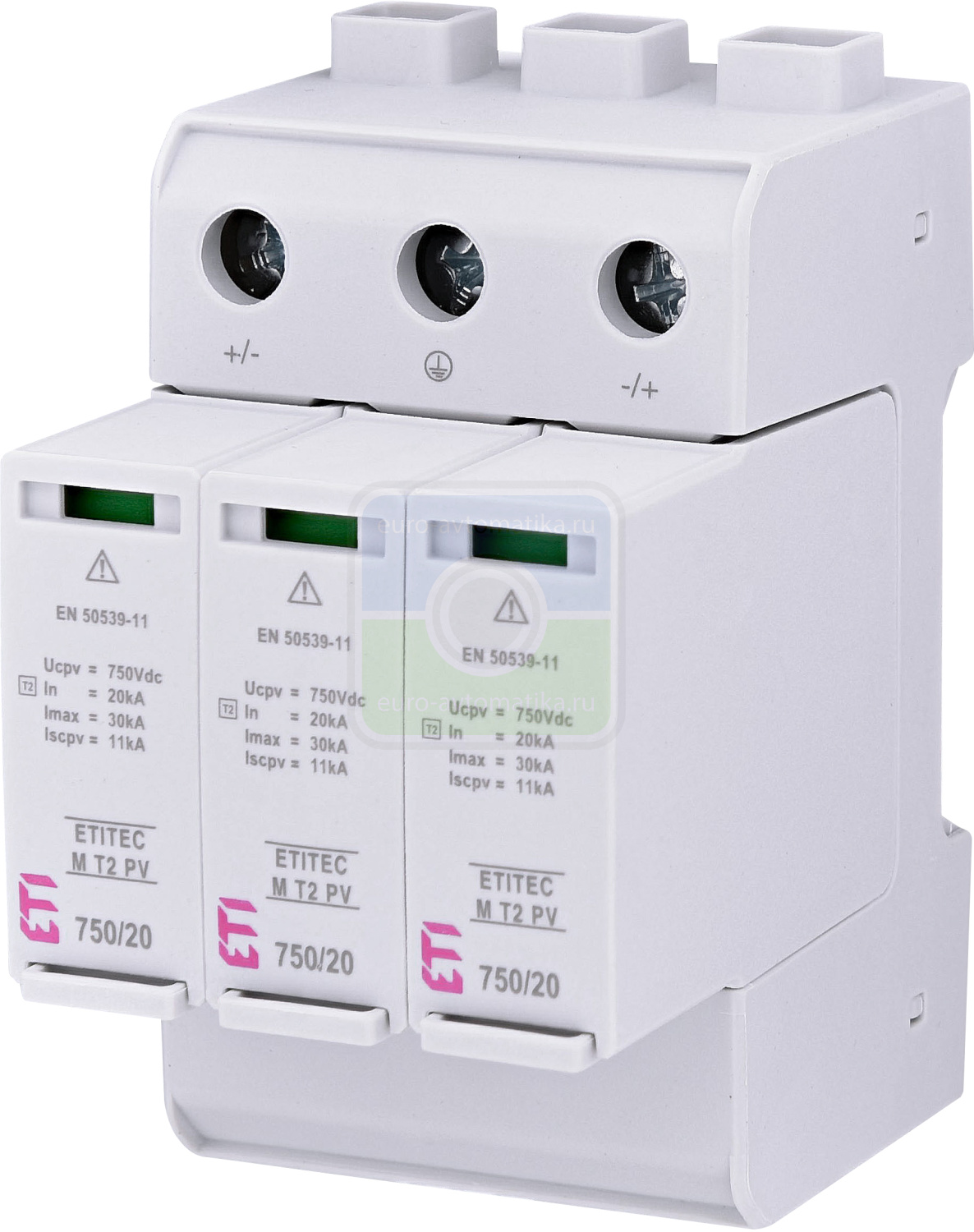 ETI 2440517 Ограничитель перенапряжения ETITEC M T2 PV 1500/20 Y (для PV систем)