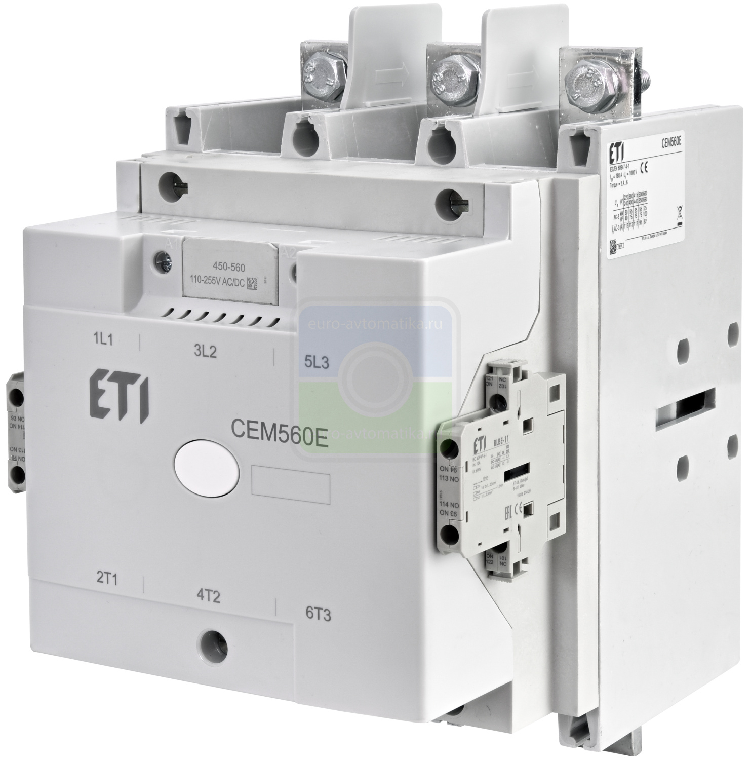 ETI 4656307 Контактор CEM 560E.22-255V-AC/DC
